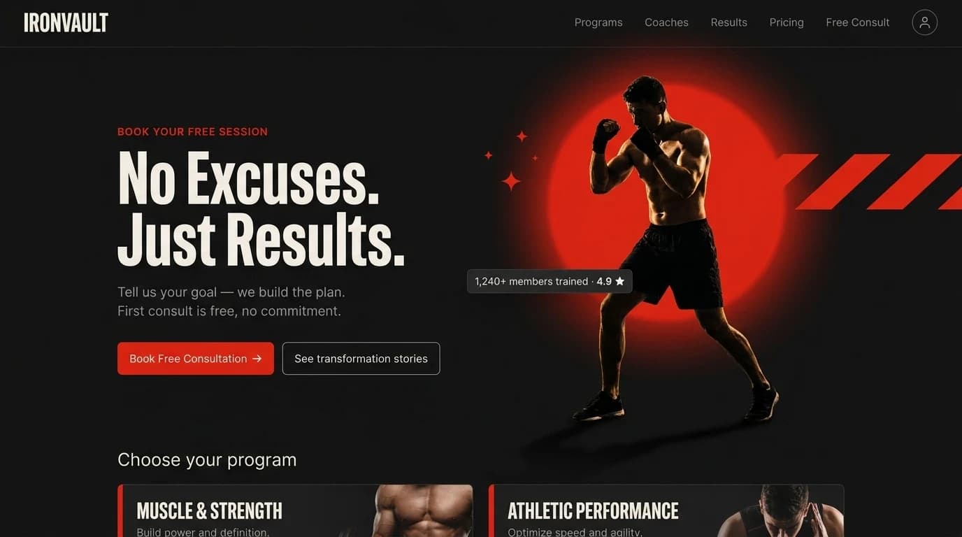 Website Fitness – ảnh 1