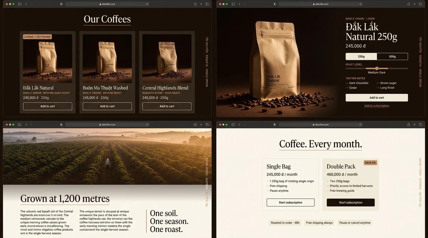 Website Coffee & Packaged – ảnh 3