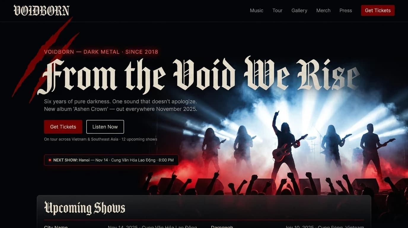 Website Ban Nhạc