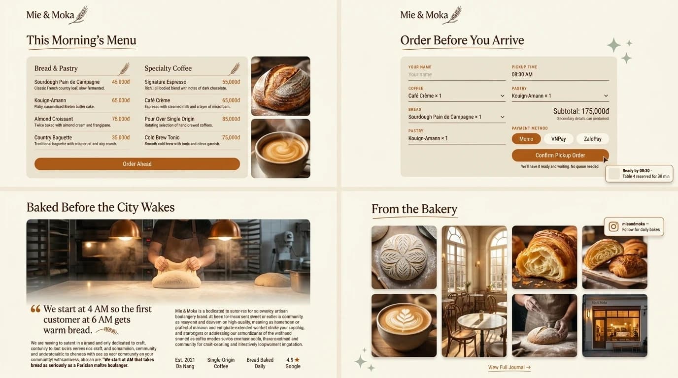 Website Cafe & Bakery – ảnh 3